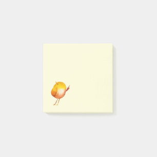 Bloco De Notas Pássaro amarelo fofo aquarela