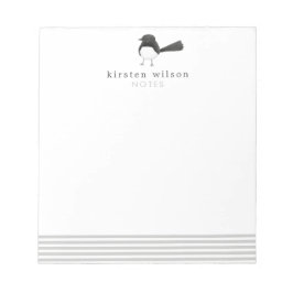 Bloco De Notas Pássaro Bonito Australiano: Willie Wagtail Persona