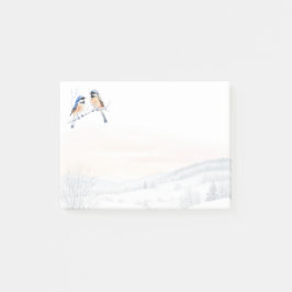 Bloco De Notas Pássaro Chickadee no Natal