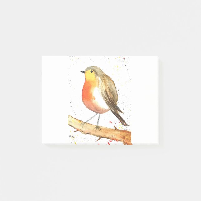 Bloco De Notas Pássaro robin (Frente)