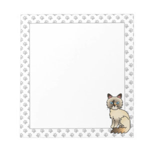Bloco De Notas Pássaro TortoisesInferno / Ragdoll Gato e Patas