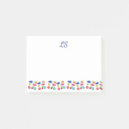 Bloco De Notas Pássaros e flores, primavera, brancos