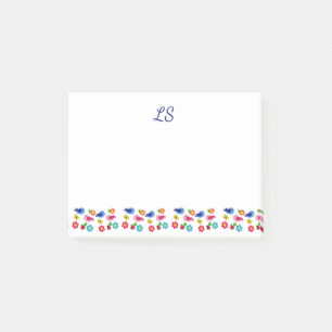 Bloco De Notas Pássaros e flores, primavera, brancos