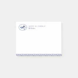 Bloco De Notas Pássaros & folhas do zumbido de Delft