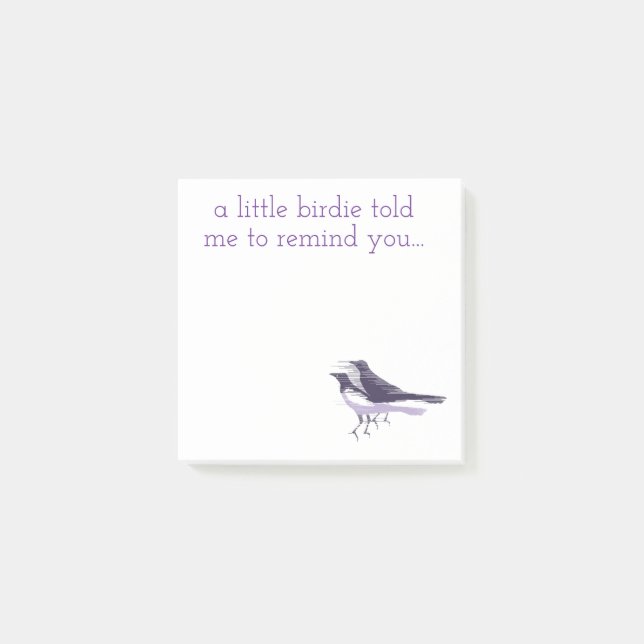 Bloco De Notas Pássaros Modernos...Um passarinho me contou (Frente)