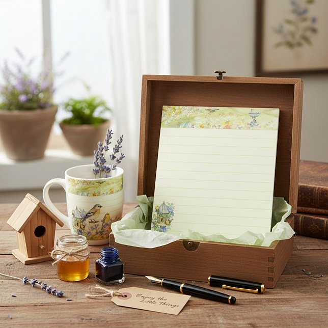 Bloco De Notas Pássaros no jardim (Criador carregado)