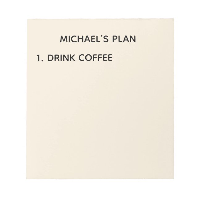 Bloco de notas passo um (Frente)