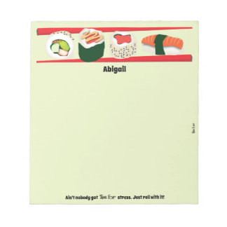 Bloco De Notas Pasta de notas sushi personalizada