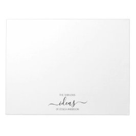 Bloco De Notas Pasta de papéis para ideias brancas simples