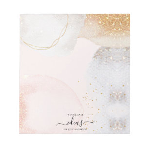 Bloco De Notas Pasta de papel personalizada, cor-de-rosa, com abs