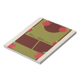 Bloco De Notas Pastel Colors Red Apples Notepad