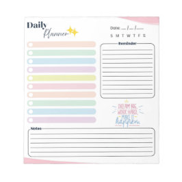 Bloco De Notas Pastel Daily Planner - To do list, reminder & note