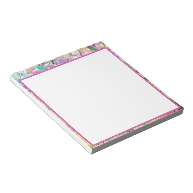 Bloco De Notas Pastel floral (Inclinado)