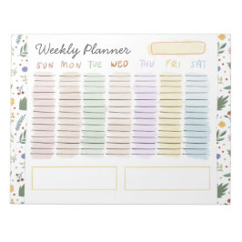 Bloco De Notas Pastel Floral Bonito e Repleto