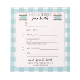 Bloco De Notas Pastel Floral Crayon School Nota 1 Criança