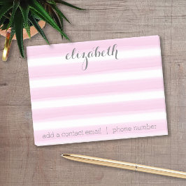 Bloco De Notas Pastel Pink e Cinza Stationery Suite para Mulheres