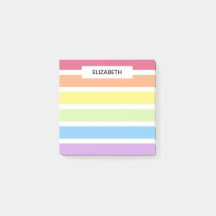 Pastel Rainbow Stripe Name | Personalizar