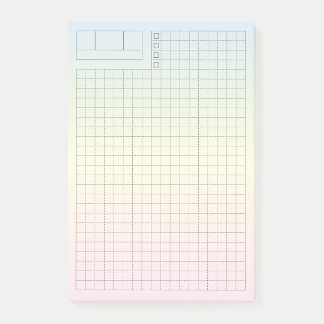 Bloco De Notas Pastel Soft Fauxbonichi Daily Planner GRID (Frente)