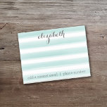 Bloco De Notas Pastel Teal and Cinza Stationery Suite para Mulher<br><div class="desc">Uma design bela e feminina que é perfeita para qualquer menina feminina ou mesmo noiva. Se precisar mover itens,  clique na área design para fazer alterações.</div>
