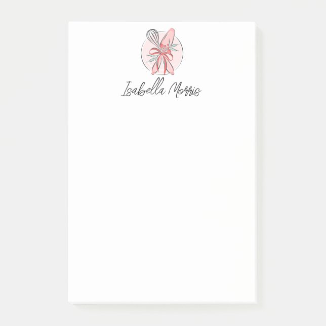 Bloco De Notas Pastelaria bonito personalizada (Frente)