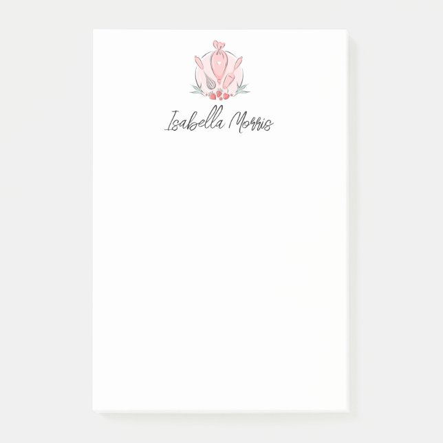 Bloco De Notas Pastelaria bonito personalizada (Frente)