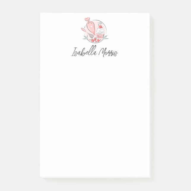 Bloco De Notas Pastelaria bonito personalizada (Frente)