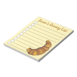 Bloco De Notas Pastelaria Croissant List