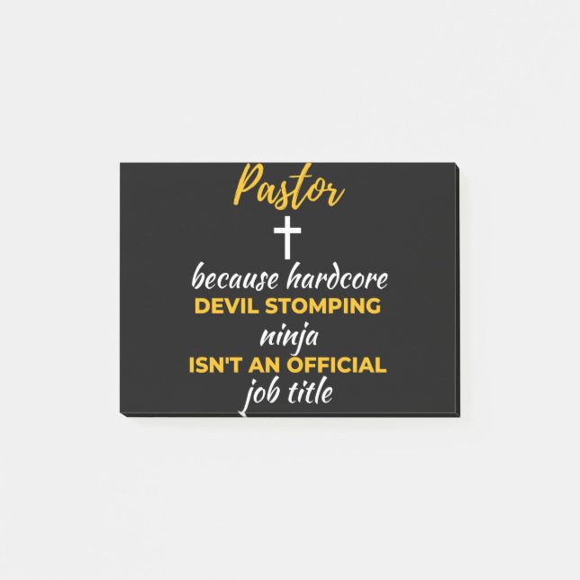 Bloco De Notas Pastor Because Hardcore Devil Stomping Ninja (Frente)