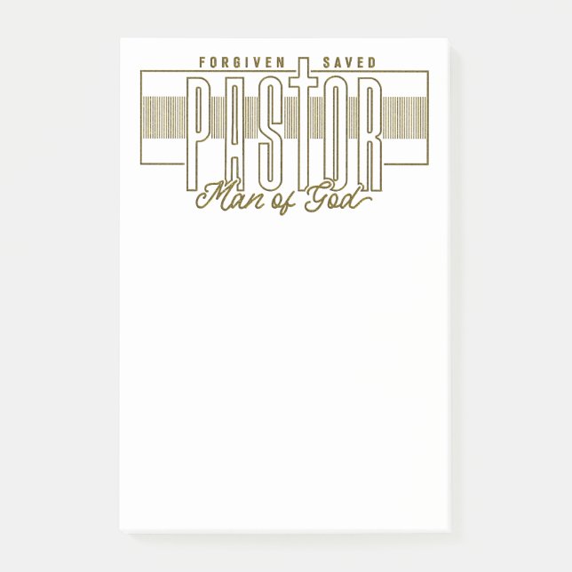 Bloco De Notas Pastor Man Of God Posta-It Notes (Frente)