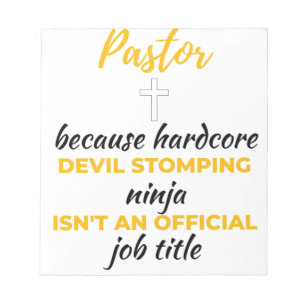 Bloco De Notas Pastor Porque o Demônio Grave Ninja Ninja Bl