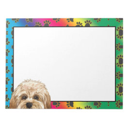 Bloco De Notas Pata colorida de maltipoo
