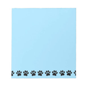 Bloco De Notas Pata de Cachorro Pregado Azul