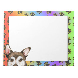 Bloco De Notas Pata de cão colorida de Lundehund norueguesa