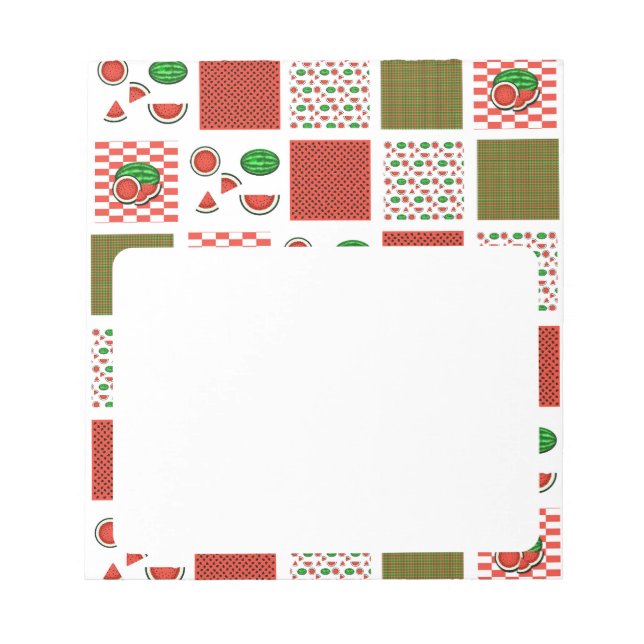 Bloco De Notas Patchwork de melancia (Frente)