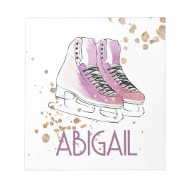 Bloco De Notas "Patinação de Figura", cor-de-rosa