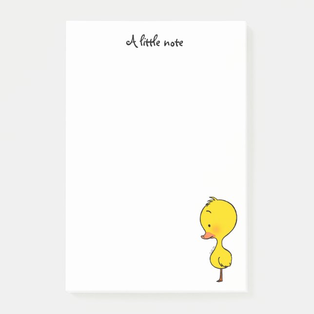 Bloco De Notas patinho amarelo bonito (Frente)