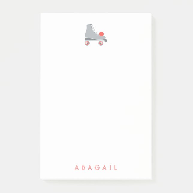 Bloco De Notas Patins - Coral (Frente)