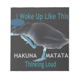 Bloco De Notas Pato com eu acordei como este texto do & Hakuna Ma