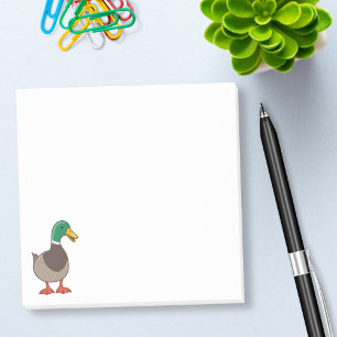 Bloco De Notas Pato Manso Desenho Animado Fofo