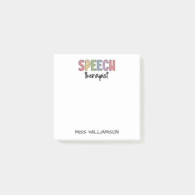 Bloco De Notas Patologista de Fala do SLP Personalizado (Frente)