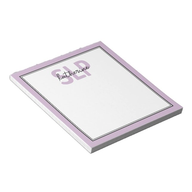 Bloco De Notas Patologista Elegante de Discurso SLP Personalizado (Inclinado)