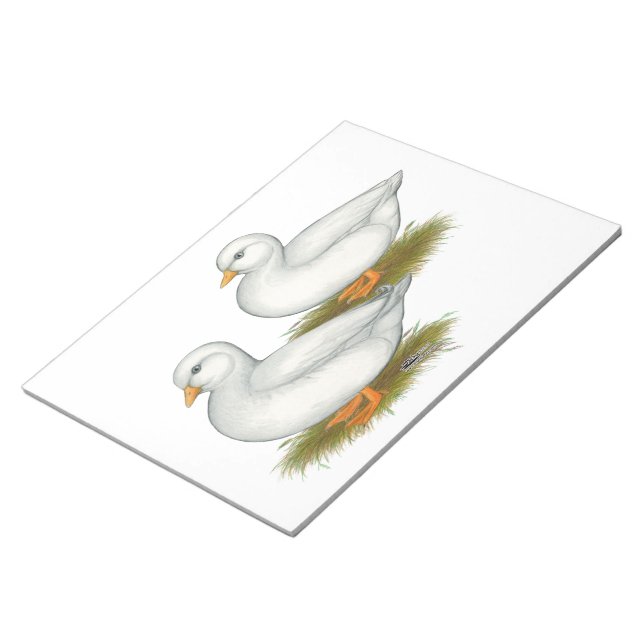 Bloco De Notas Patos: Chamadas Brancas (Inclinado)