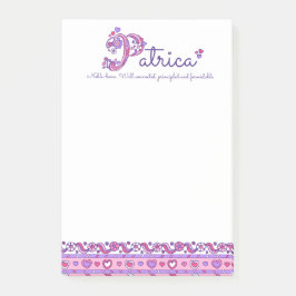 Bloco De Notas Patricia personalizou o nome P, significando posta