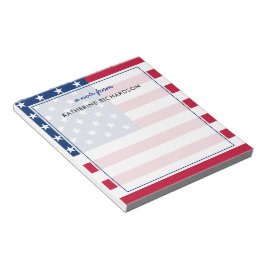 Bloco De Notas Patriótica Americana Personalizada