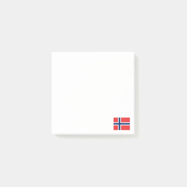 Bloco De Notas Patriótico norueguês da bandeira de Noruega (Frente)