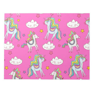 Bloco De Notas Patterno Funny Unicorn Cute