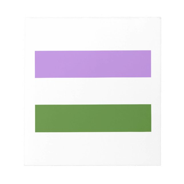 BLOCO DE NOTAS PAVILHÃO OFICIAL DE ORGULHO GENDERQUEER (Frente)