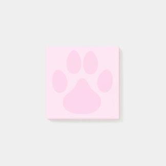 Bloco De Notas Pawprint animal rosa pastel 3x3