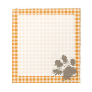 Bloco De Notas Pawprint engraçado na obscuridade - guingão