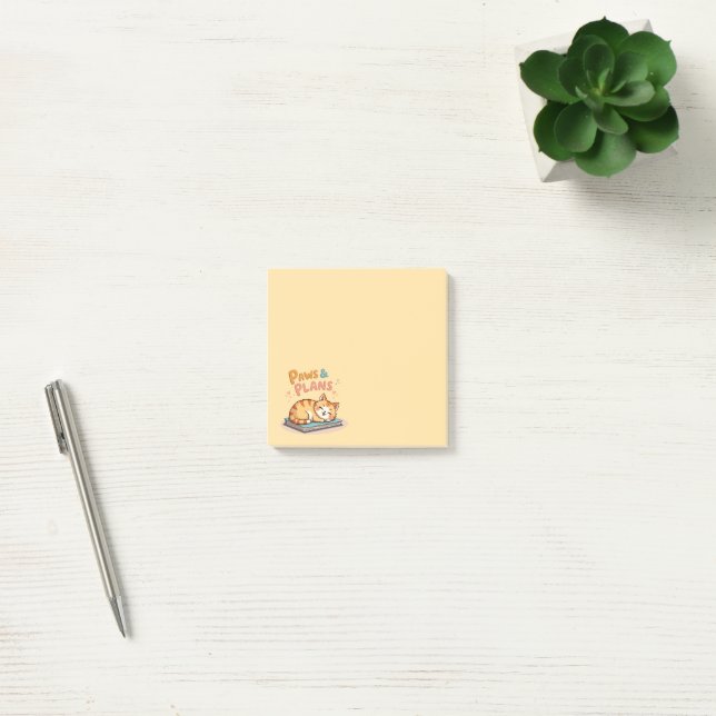 Bloco De Notas Paws & Plans Cute Kitten Post-It Notes (Escritótio)